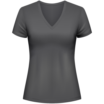 V-Shirt front schwarz