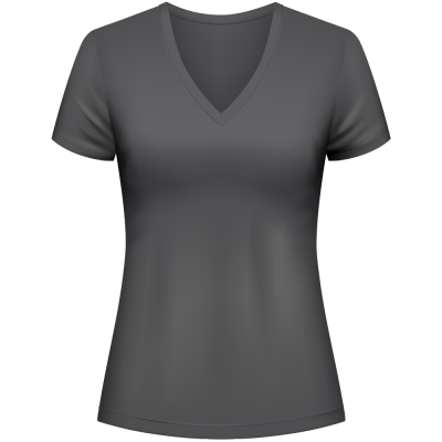 V-Shirt front schwarz