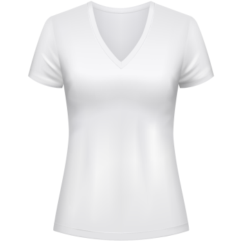 V-Shirt front weiss