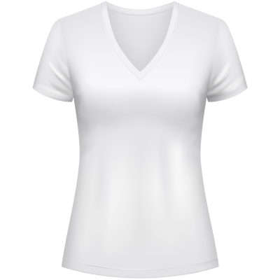 V-Shirt front weiss