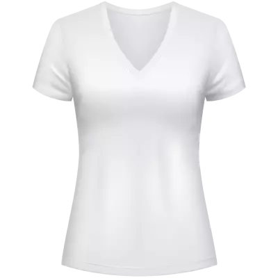 V-Shirt front weiss