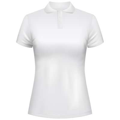Polo front weiss